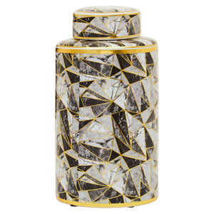 Doria Large Marble Effect Pattern Ceramic Jar