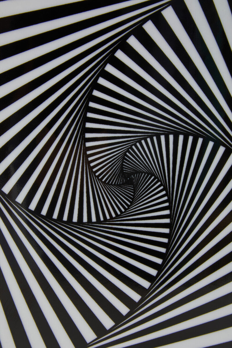 Doria Large Black And White Ceramic Jar