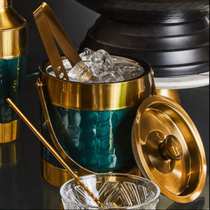 Green Enamel Ice Bucket | Carolina