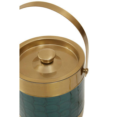 Carolina Green Enamel Ice Bucket