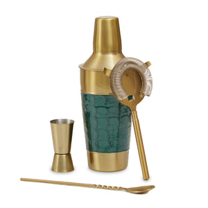 Green Enamel 4 Piece Cocktail Set | Carolina