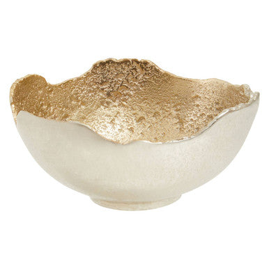 Dion Small Two Toned Silver and Gold Finish Bowl