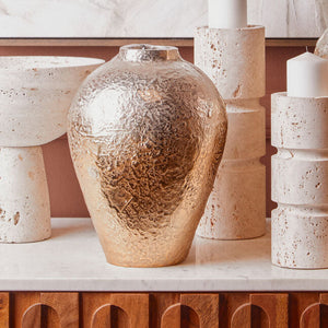 Small Ombre Silver and Gold Finish Vase | Dion