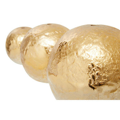 Dion Set Of Three Ombre Silver and Gold Finish Deco Balls - Image 10