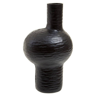 Deomali Large Abstract Black Finish Vase