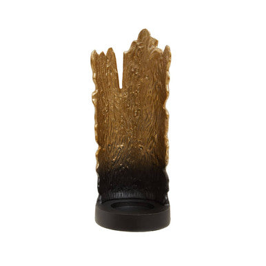 Deomali Small Ombre Black and Gold Candle Holder