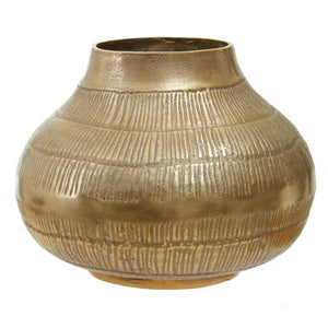 Large Gold Finish Vase | Deomali