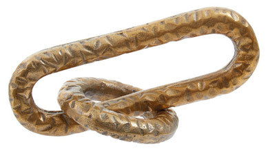 Prato Hammered Gold Chain Sculpture