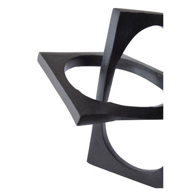 Prato Black Finish Square Knot Sculpture - Image 8
