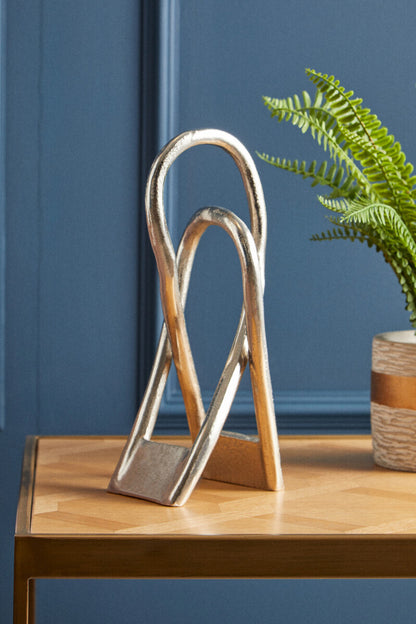 Prato Large Nickel Finish Sculpture