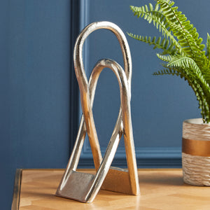 Prato Large Nickel Finish Sculpture