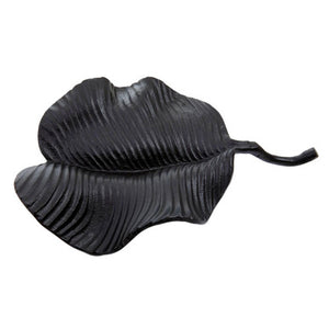Prato Black Finish Leaf Dish