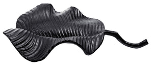 Prato Black Finish Leaf Dish