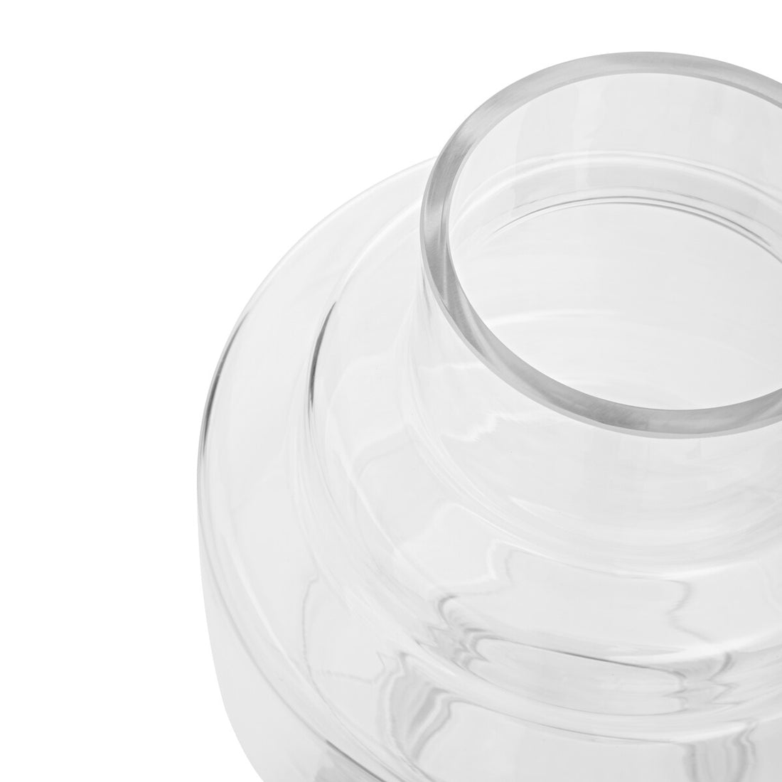 Cayden Stacked Design Small Glass Vase