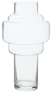 Cayden Stacked Design Large Glass Vase