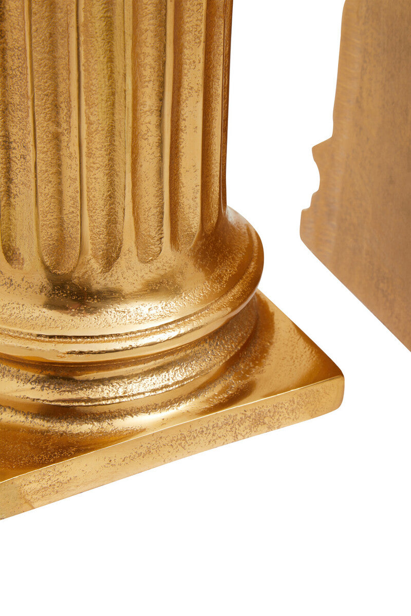 Kensington Townhouse Set of 2 Gold Pillar Bookends - Image 6