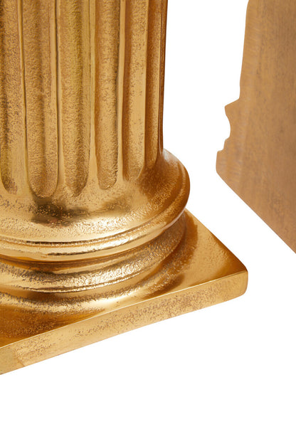Kensington Townhouse Set of 2 Gold Pillar Bookends