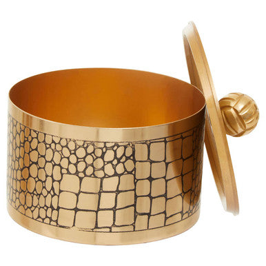Meko Large Croc Pattern Trinket Box