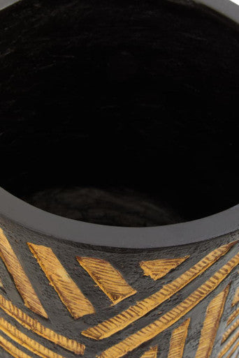 Darnell Natural And Black Planter