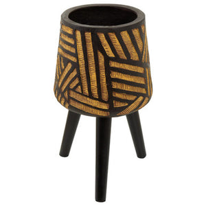 Darnell Natural And Black Planter With Angular Legs