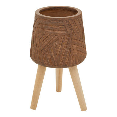 Darnell Brown Planter With Angular Legs