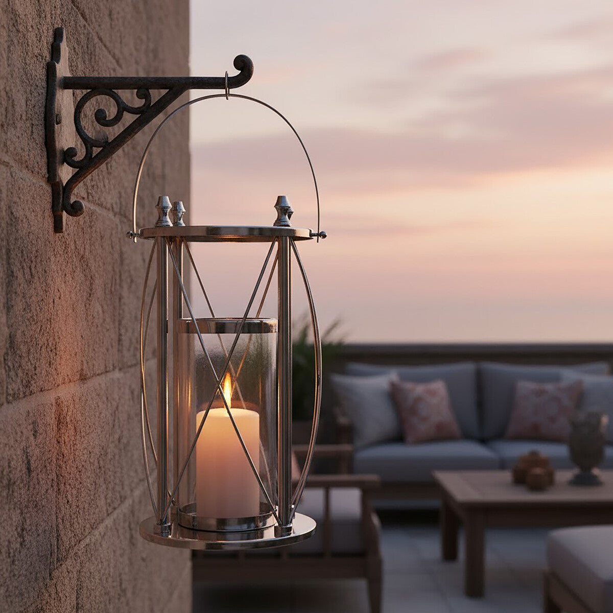 Cruzar Large Silver Lantern