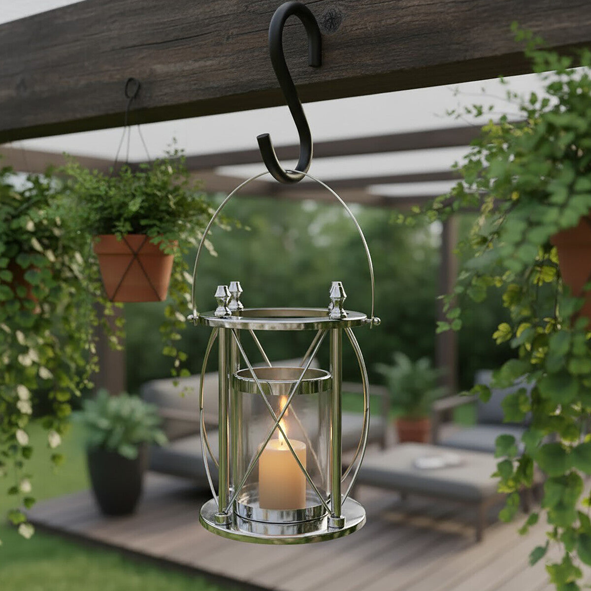 Cruzar Small Silver Lantern