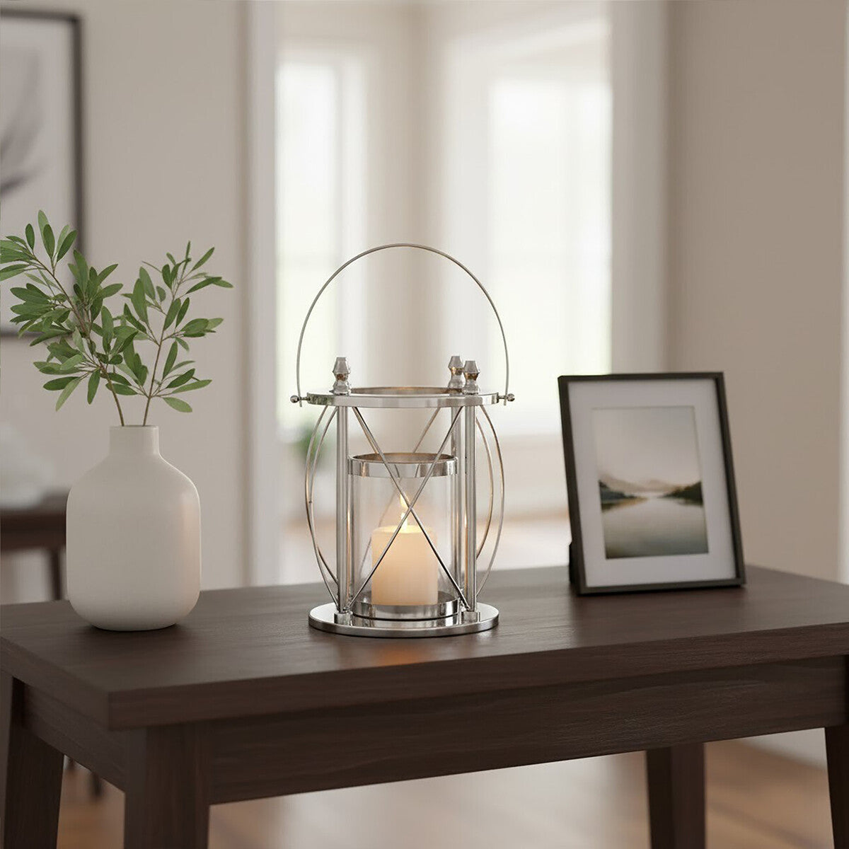 Cruzar Small Silver Lantern