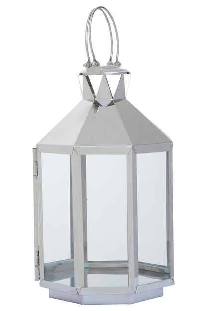 Herber Large Silver Steel Lantern