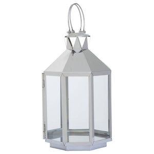 Herber Large Silver Steel Lantern