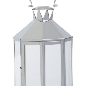 Large Silver Steel Lantern | Herber