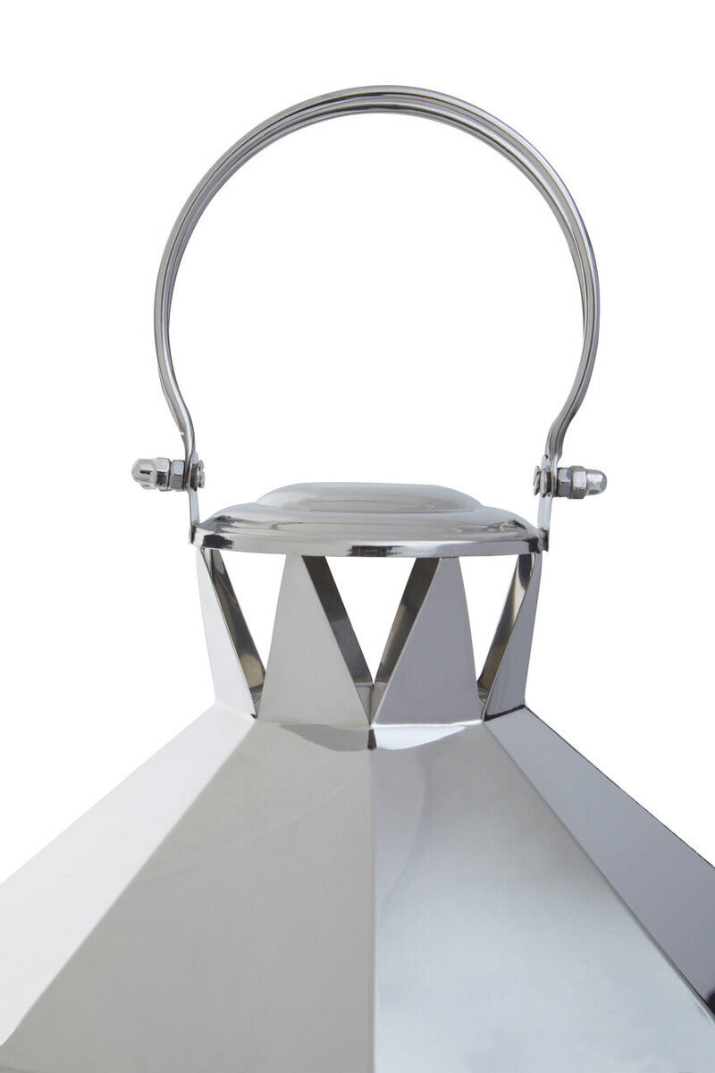 Herber Large Silver Steel Lantern
