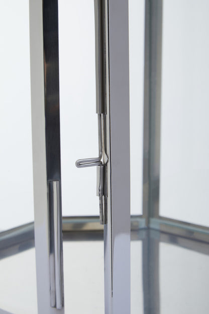 Herber Large Silver Steel Lantern