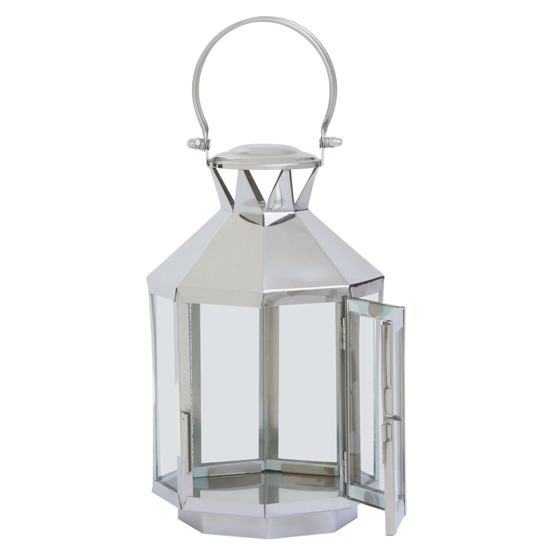 Herber Small Silver Steel Lantern