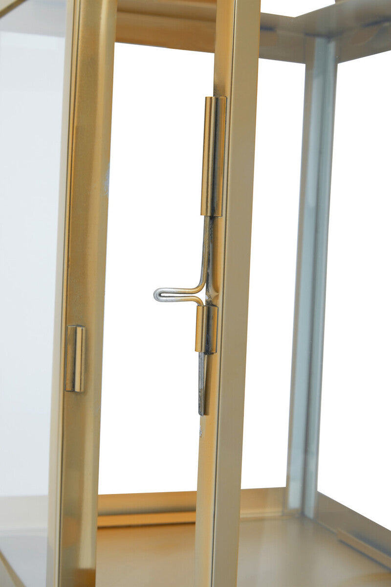 Herber Small Gold Steel With Hair On Leather Handle Lantern