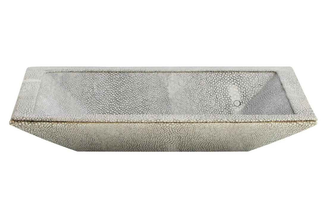 Cardona Grey Shagreen Effect Trinket Dish