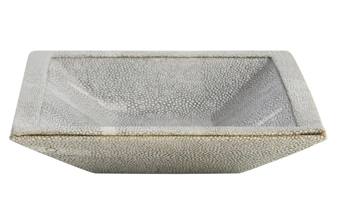 Cardona Grey Shagreen Effect Trinket Dish