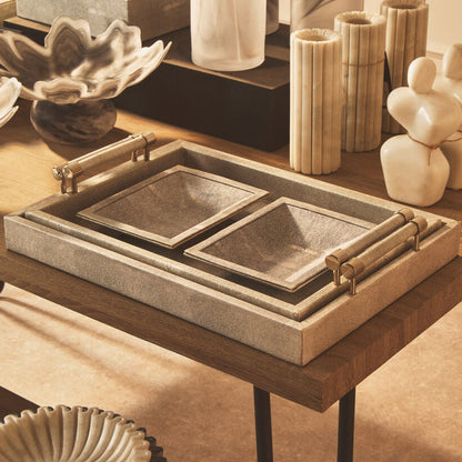 Grey Shagreen Effect Trinket Dish | Cardona