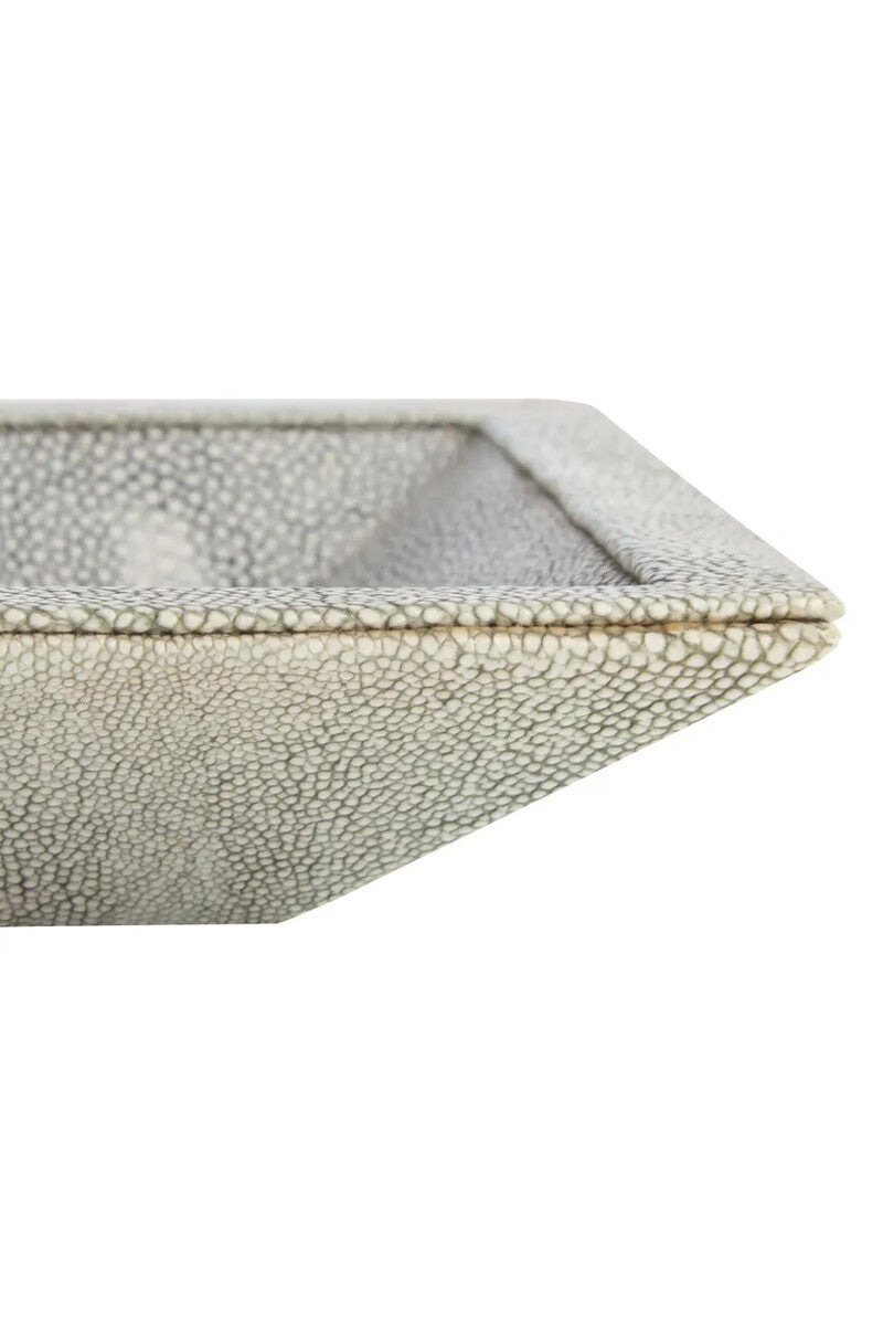 Cardona Grey Shagreen Effect Trinket Dish