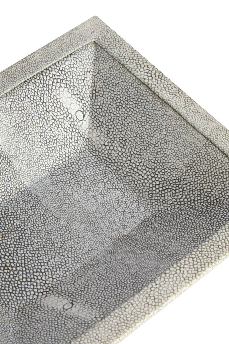 Cardona Grey Shagreen Effect Trinket Dish