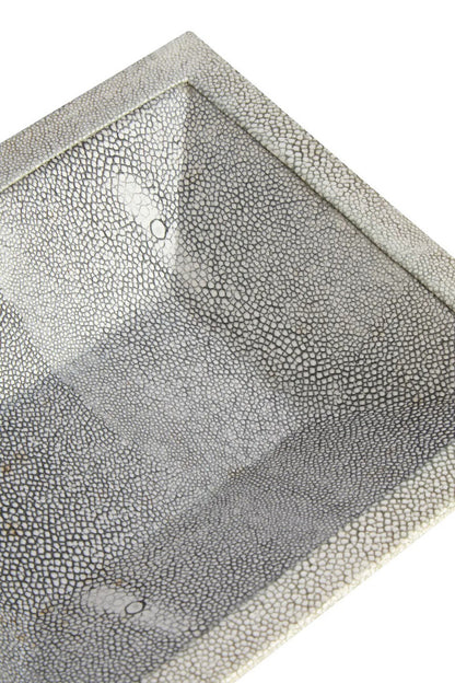 Cardona Grey Shagreen Effect Trinket Dish