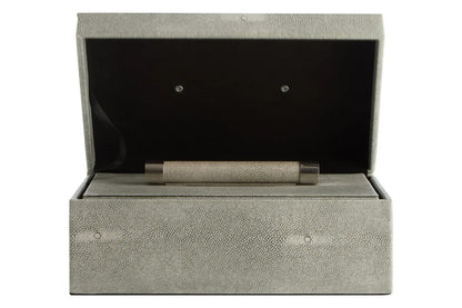 Cardona Set of Two Grey Shagreen Effect Trinket Boxes