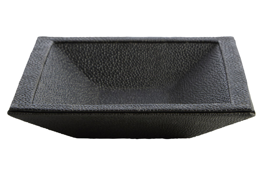 Cardona Black Shagreen Effect Trinket Dish