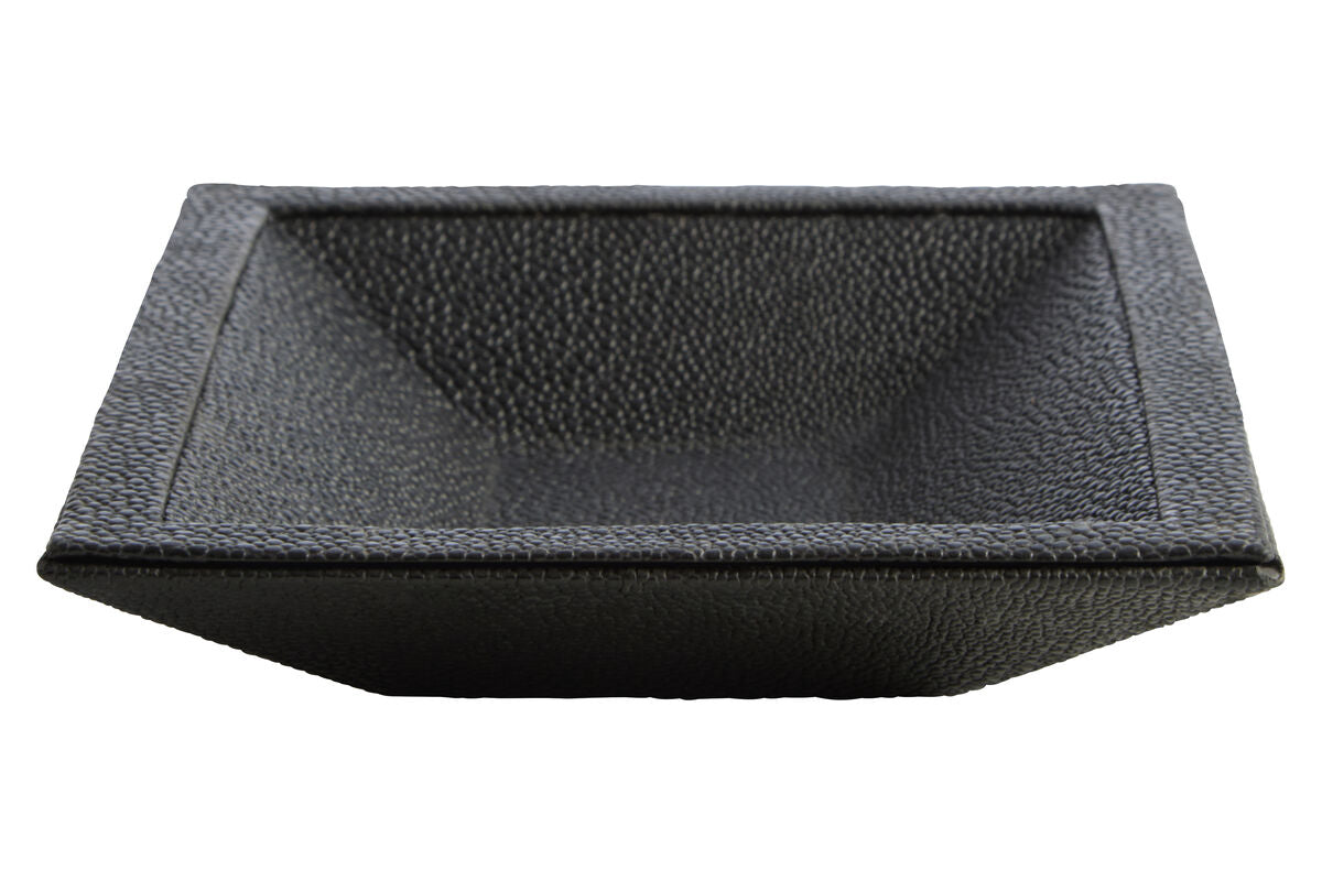 Cardona Black Shagreen Effect Trinket Dish