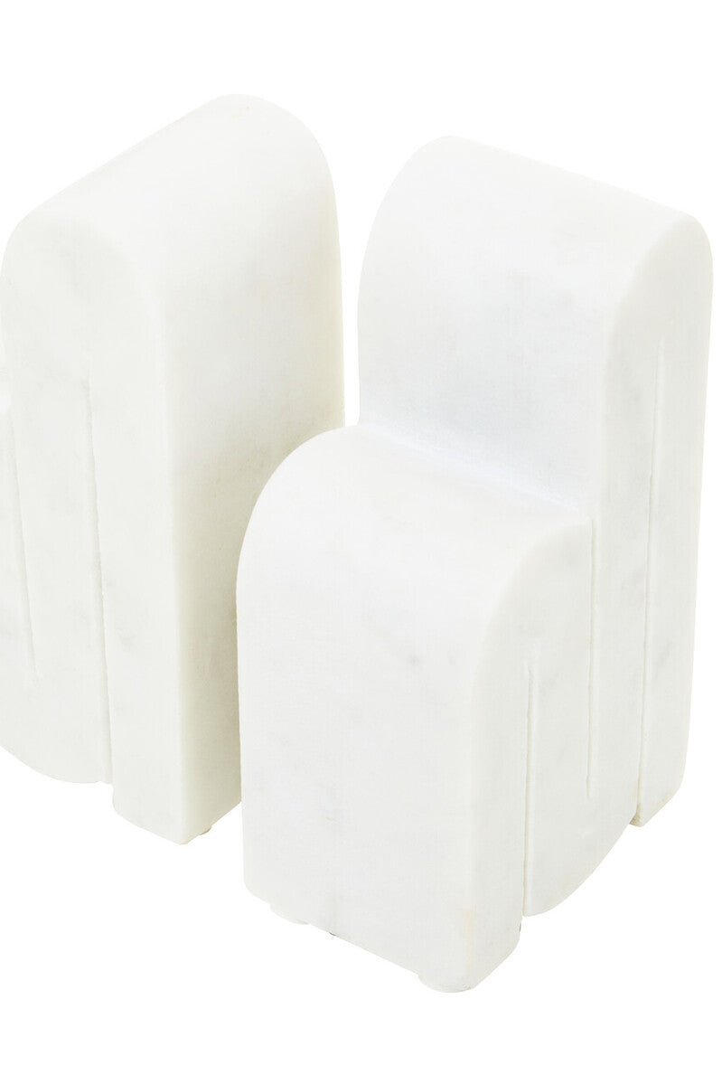 Nason Set Of 2 White Marble Bookends - Image 5