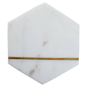 Sena Set Of Four White Marble Coasters