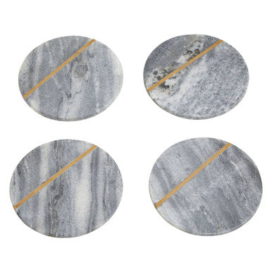 Kira Grey Marble Coasters