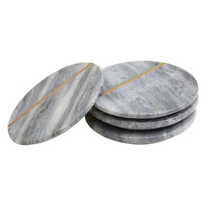 Kira Set of Four Grey Marble Coasters