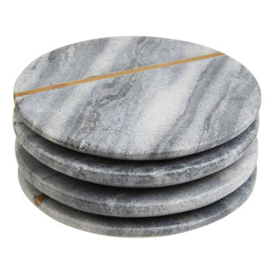 Kira Grey Marble Coasters