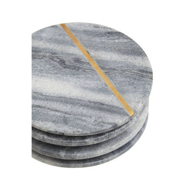 Kira Grey Marble Coasters